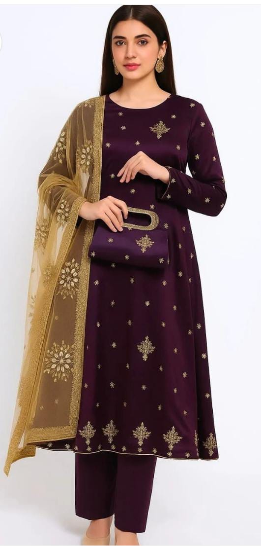 3pc fancy collection with free clutch