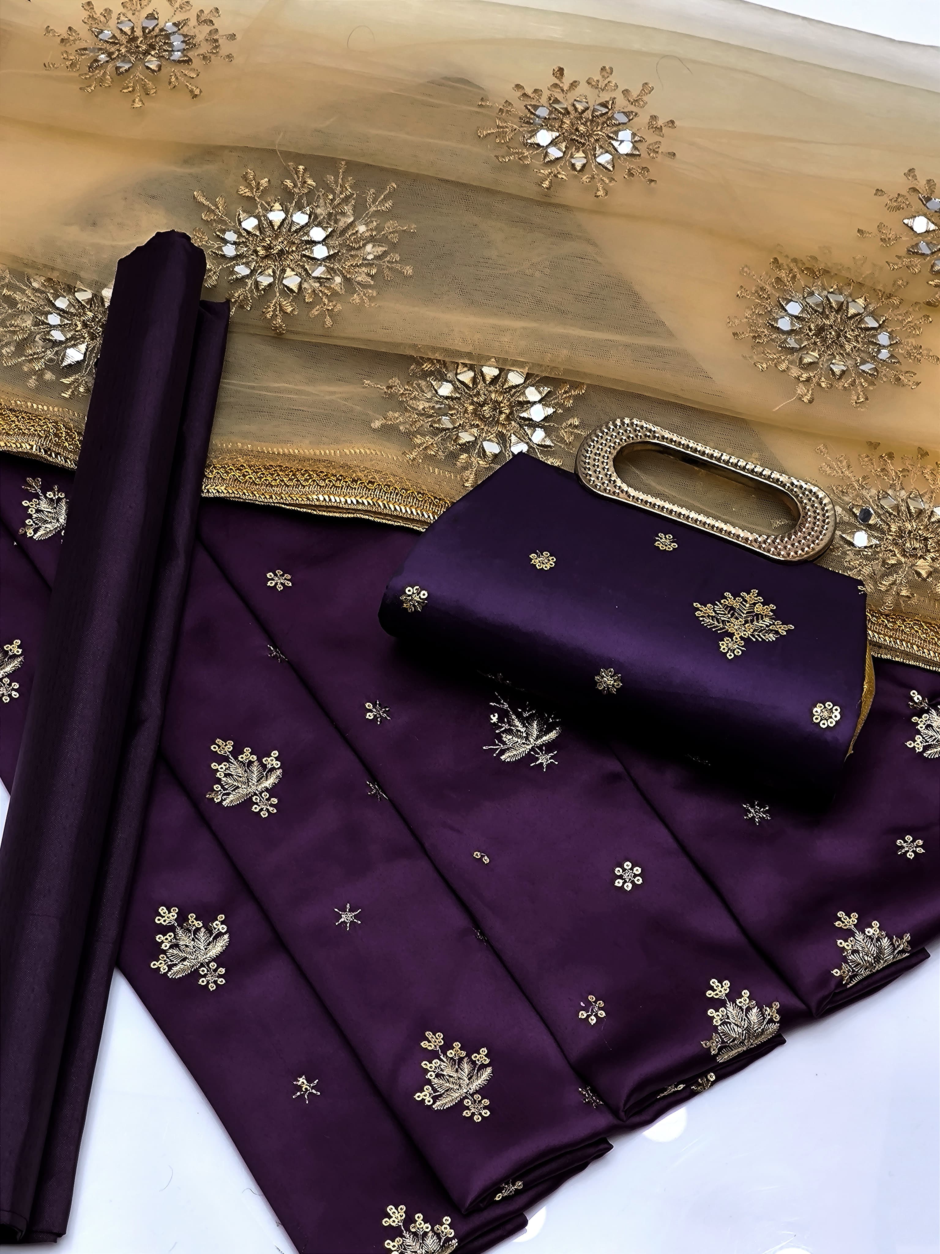 3pc fancy collection with free clutch