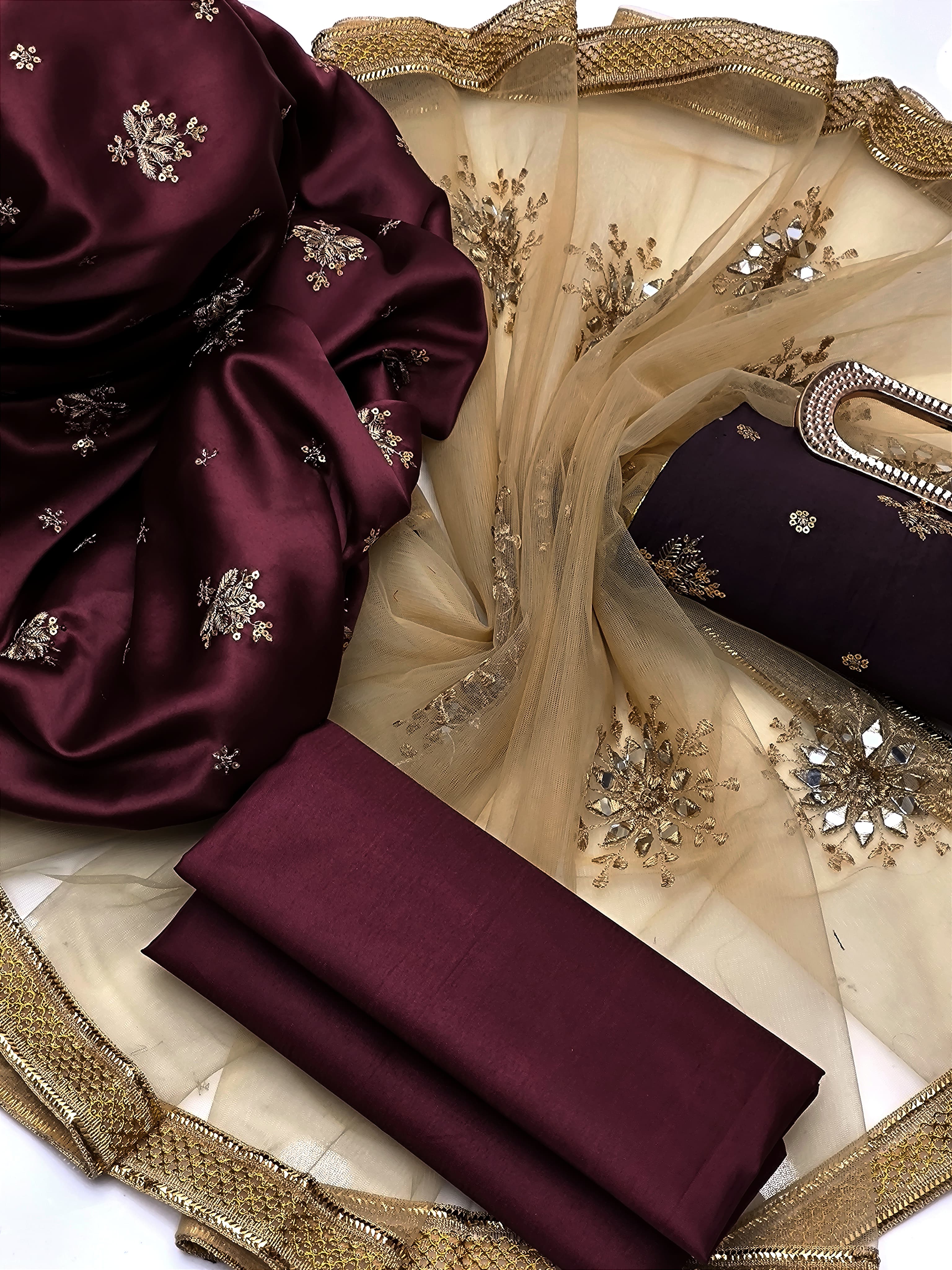 3pc fancy collection with free clutch