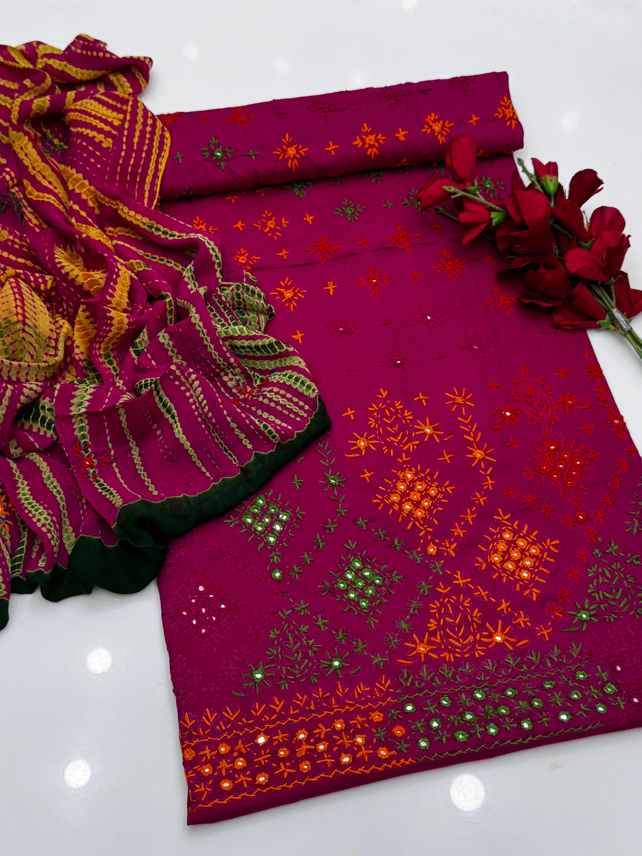 Lawn Handmade Embroidery 3pc Dress