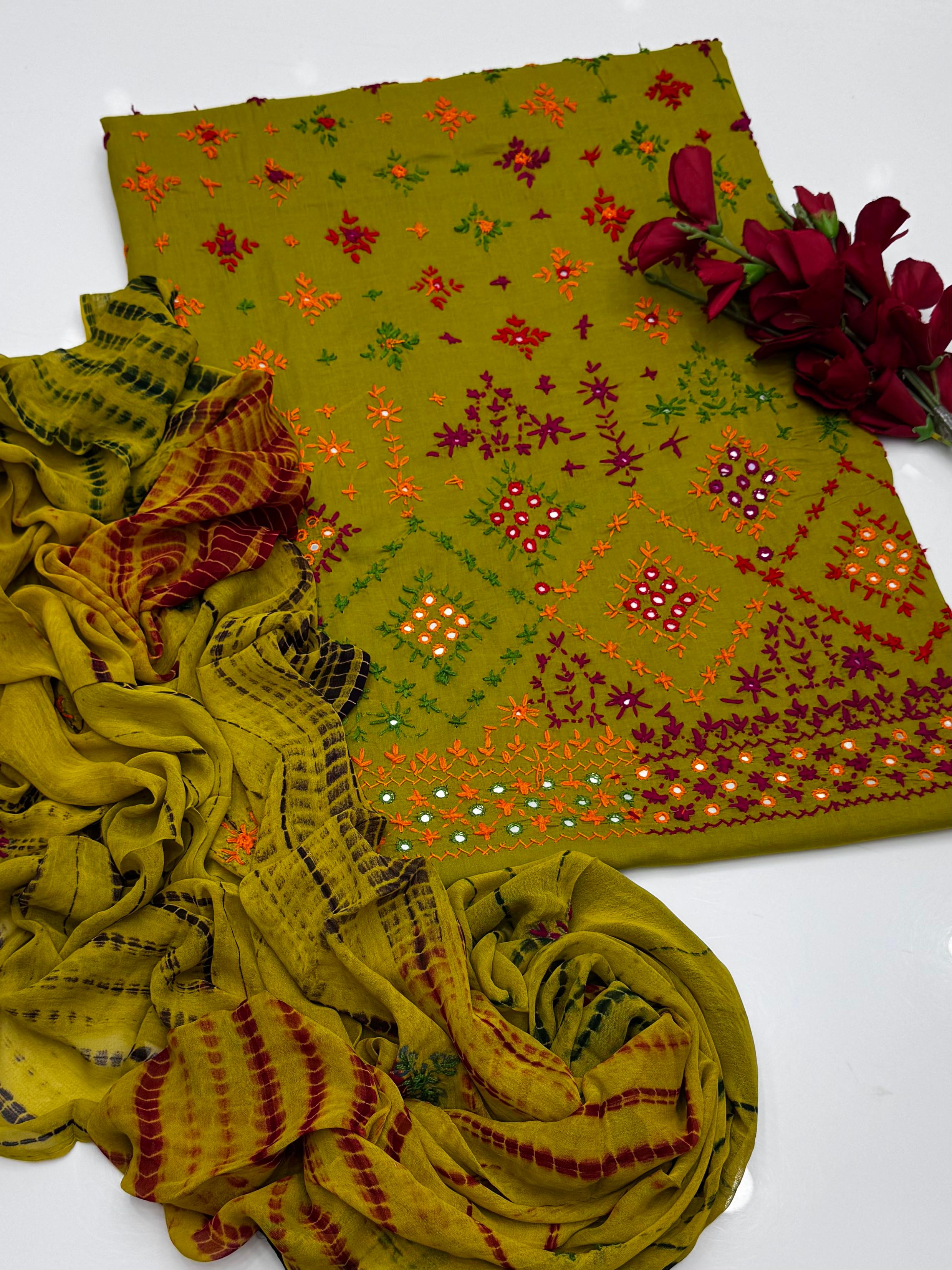 Lawn Handmade Embroidery 3pc Dress