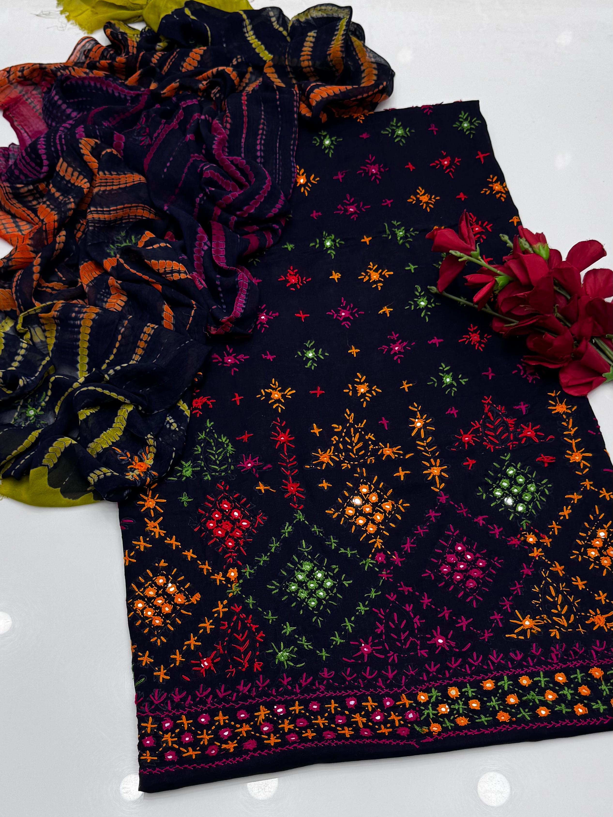 Lawn Handmade Embroidery 3pc Dress