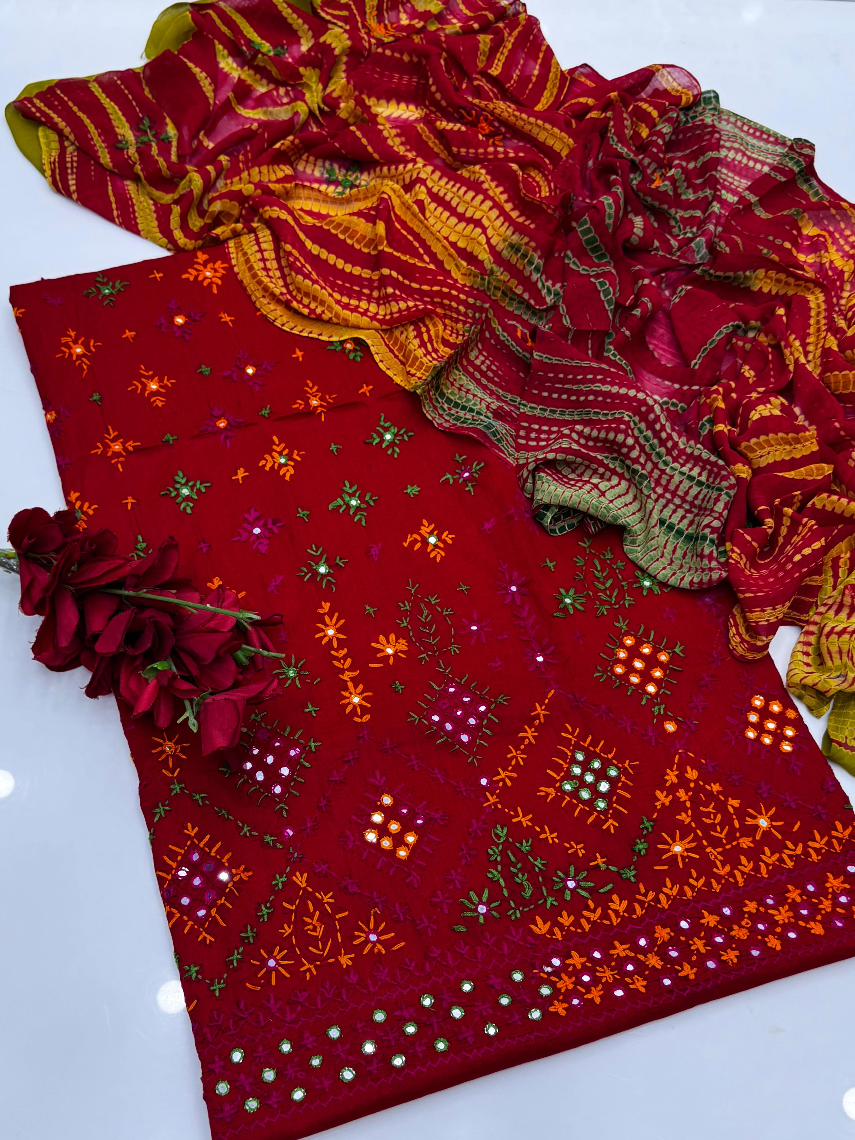 Lawn Handmade Embroidery 3pc Dress