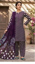 3-Piece Lawn Polka Print Dress | Summer Collection