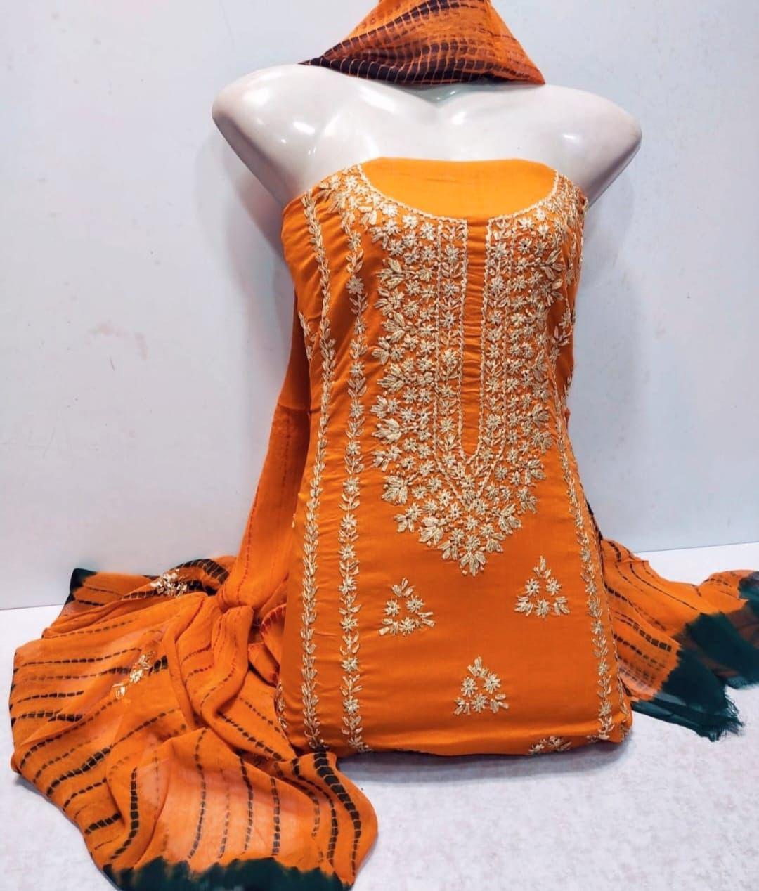 3pc Lawn Handmade Gota Dress