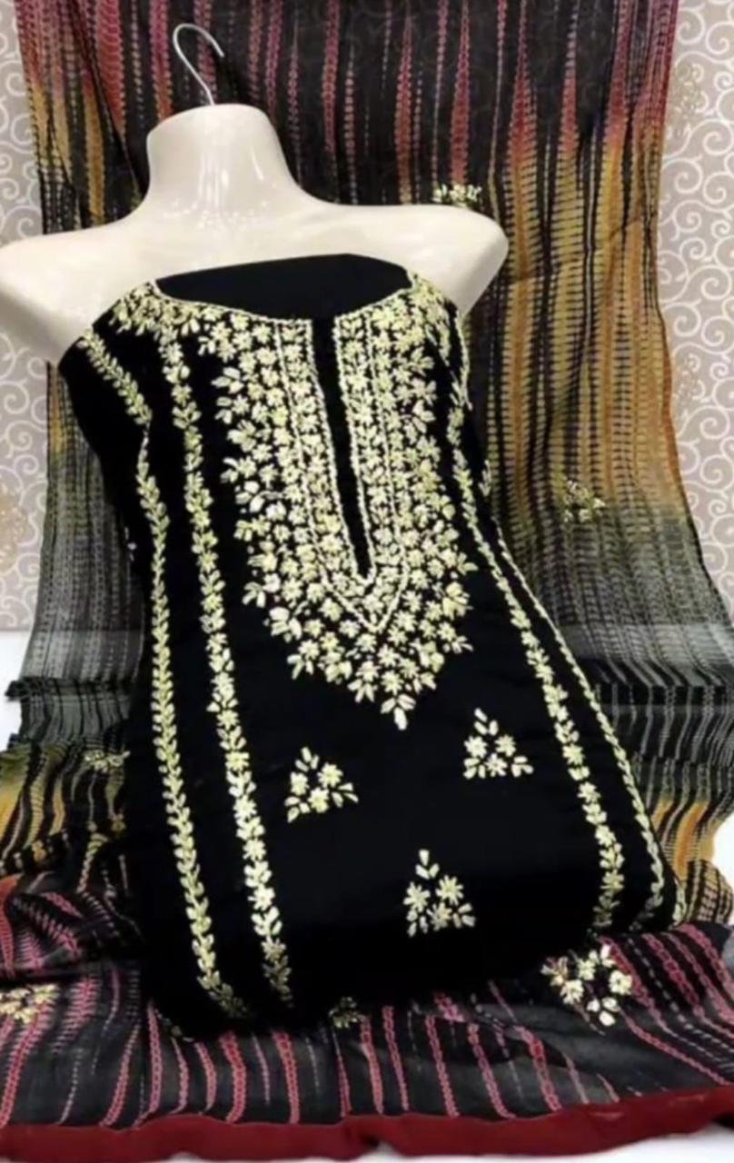 3pc Lawn Handmade Gota Dress
