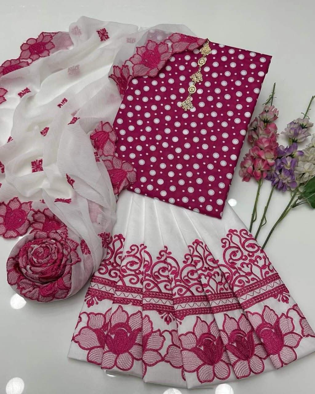 3pc Lawn Polka Print Collection
