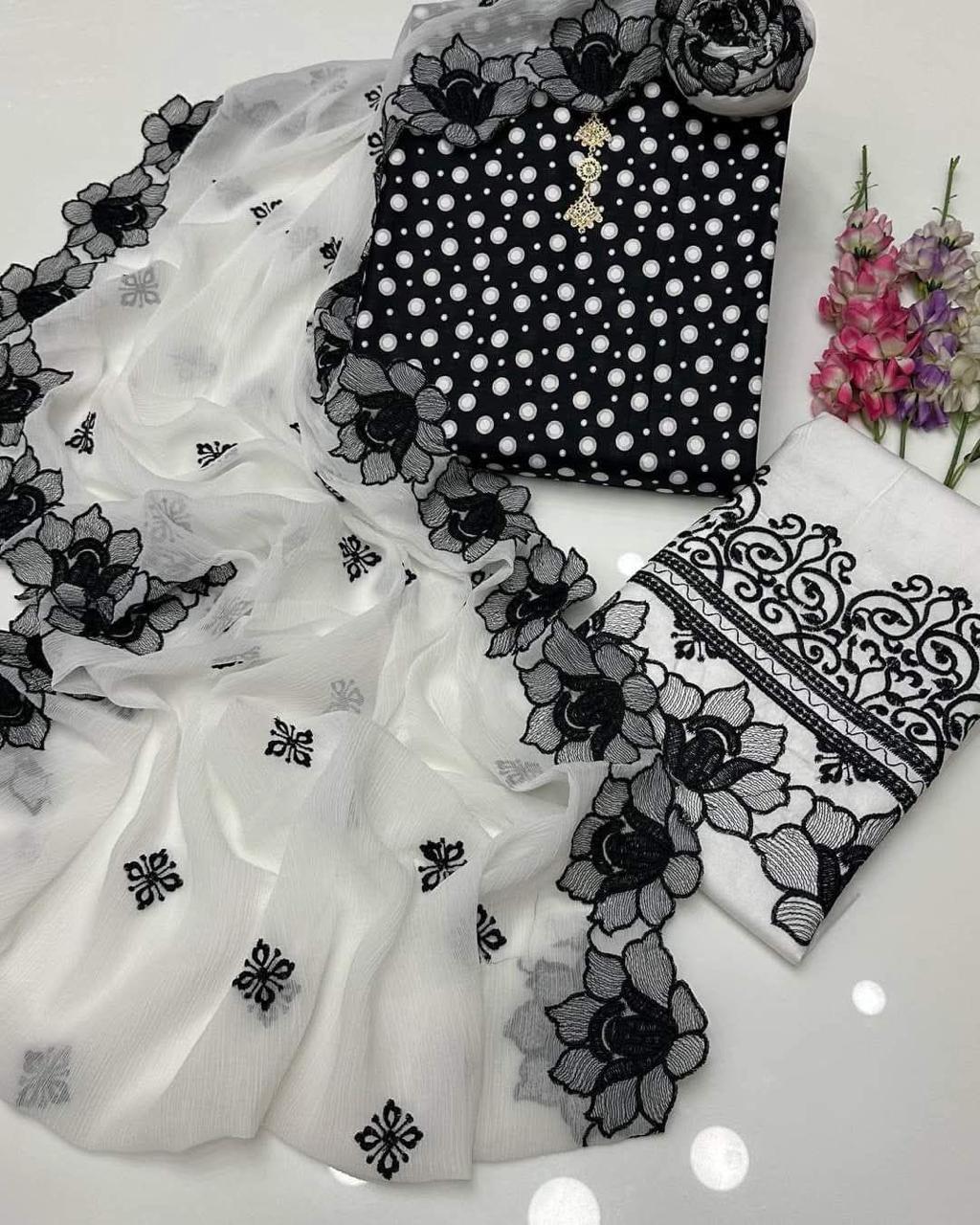 3pc Lawn Polka Print Collection