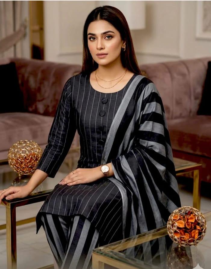 3-Piece Multani Khaddi Lawn Dress | Summer Collection